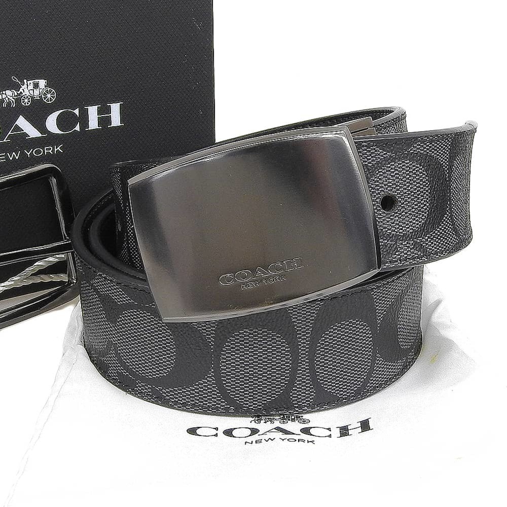 Coach Signature Men's Waist Belt, Black